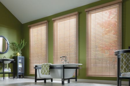 Faux wood blinds