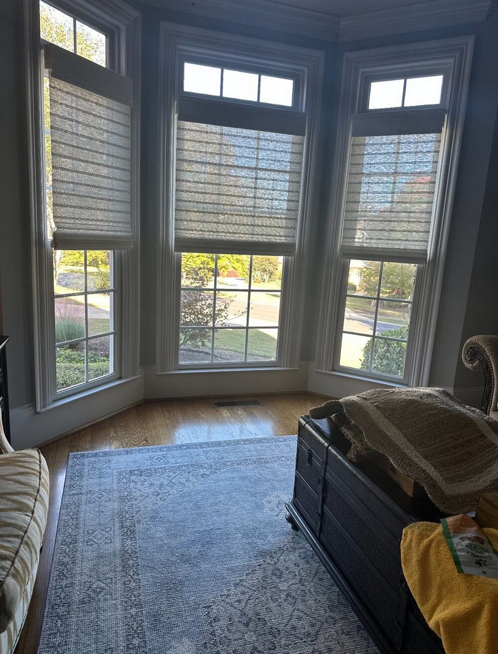Modern Cordless Fabric Roman Shades in Watkinsville, GA